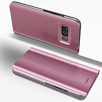 PHEZEN Galaxy S8 Plus Case  Luxury Mirror Makeup Case Plating PU Leather Flip Folio Wallet Case [Kickstand] Magnetic Closure Full Cover Case for Samsung Galaxy S8 Plus (Rose Gold) - B079N2L8VK